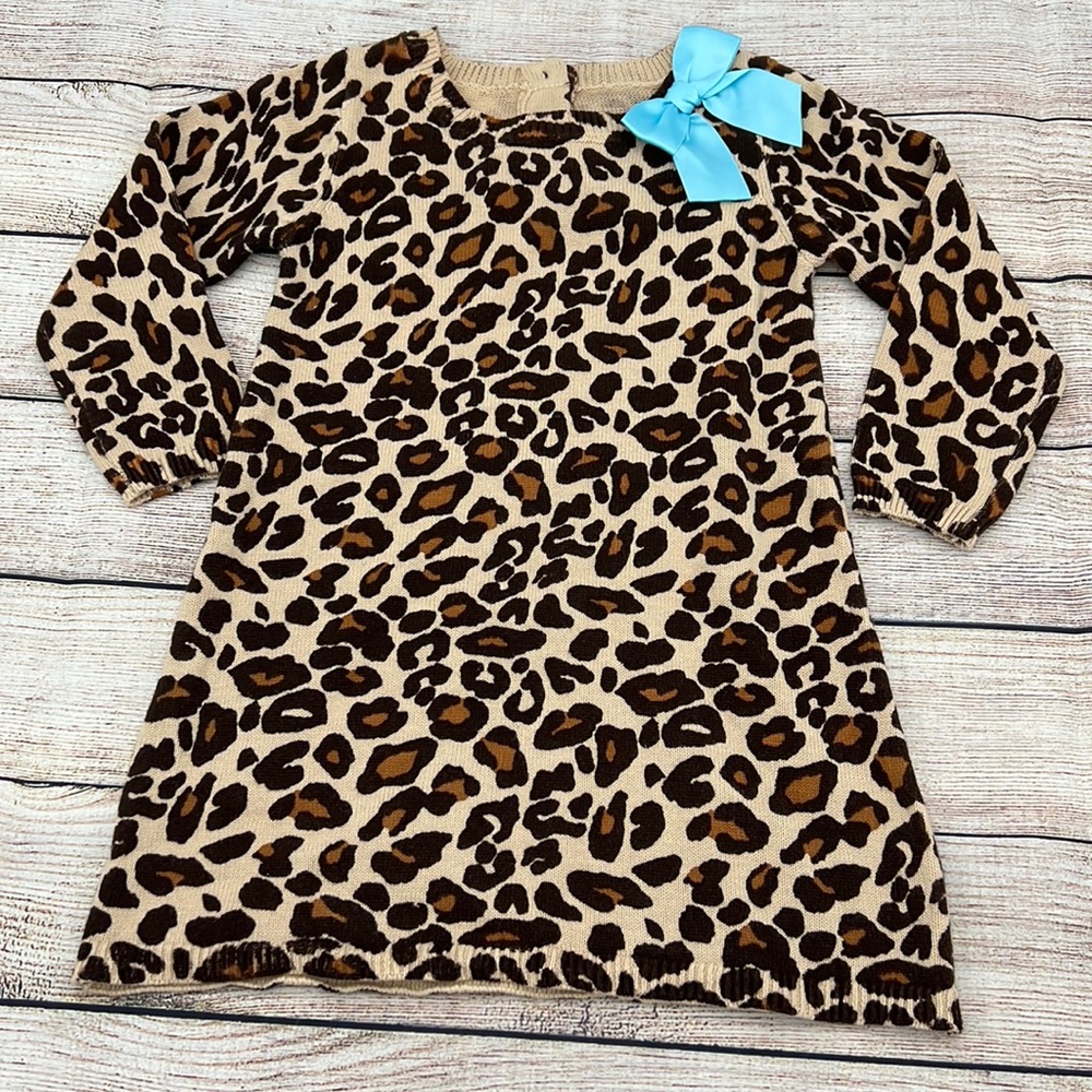 Gymboree Cheetah Print Sweater Dress Sz 18-24 months
